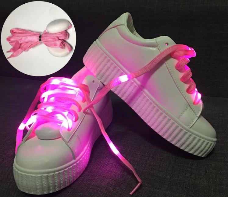 Világító LED-es Cipőfűző Rózsaszín
