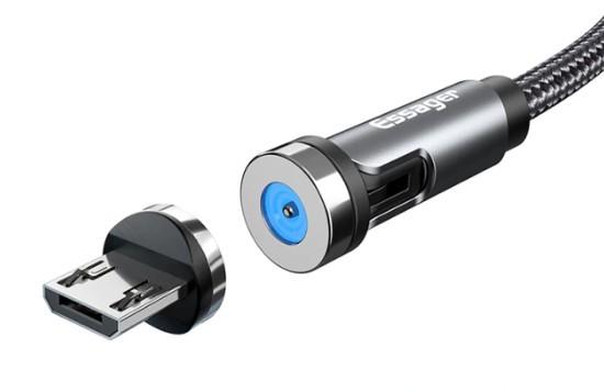 Forgatható mágneses gyorstöltőkábel micro USB