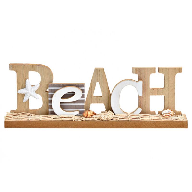 Fa ''Beach'' felirat 30x10x4 cm