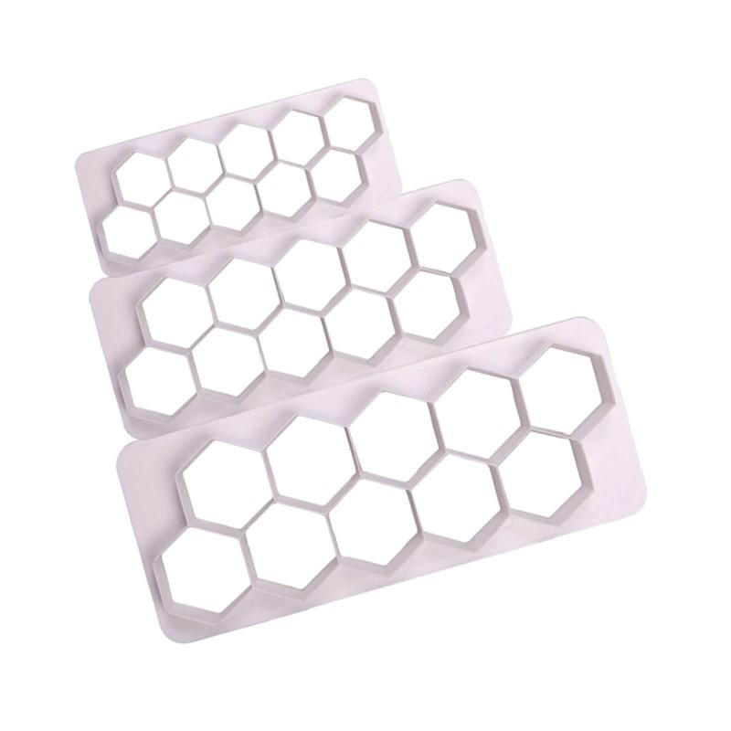 Geometriai tortadíszítő forma Hexagon (3 db)