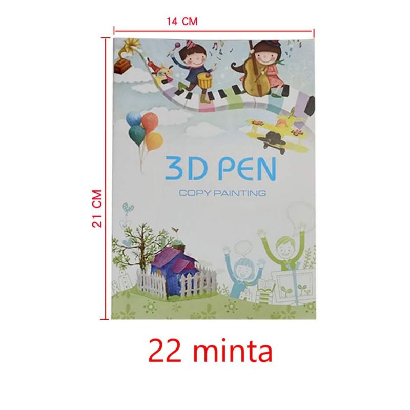 Rajzkönyv 3D tollhoz 22 minta